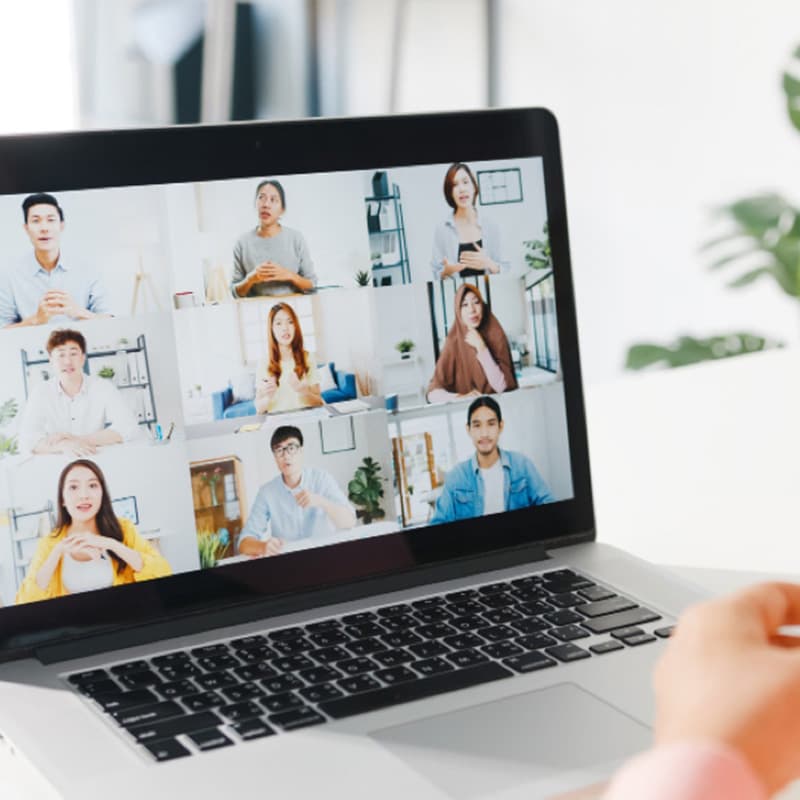 call conference on a laptop screen